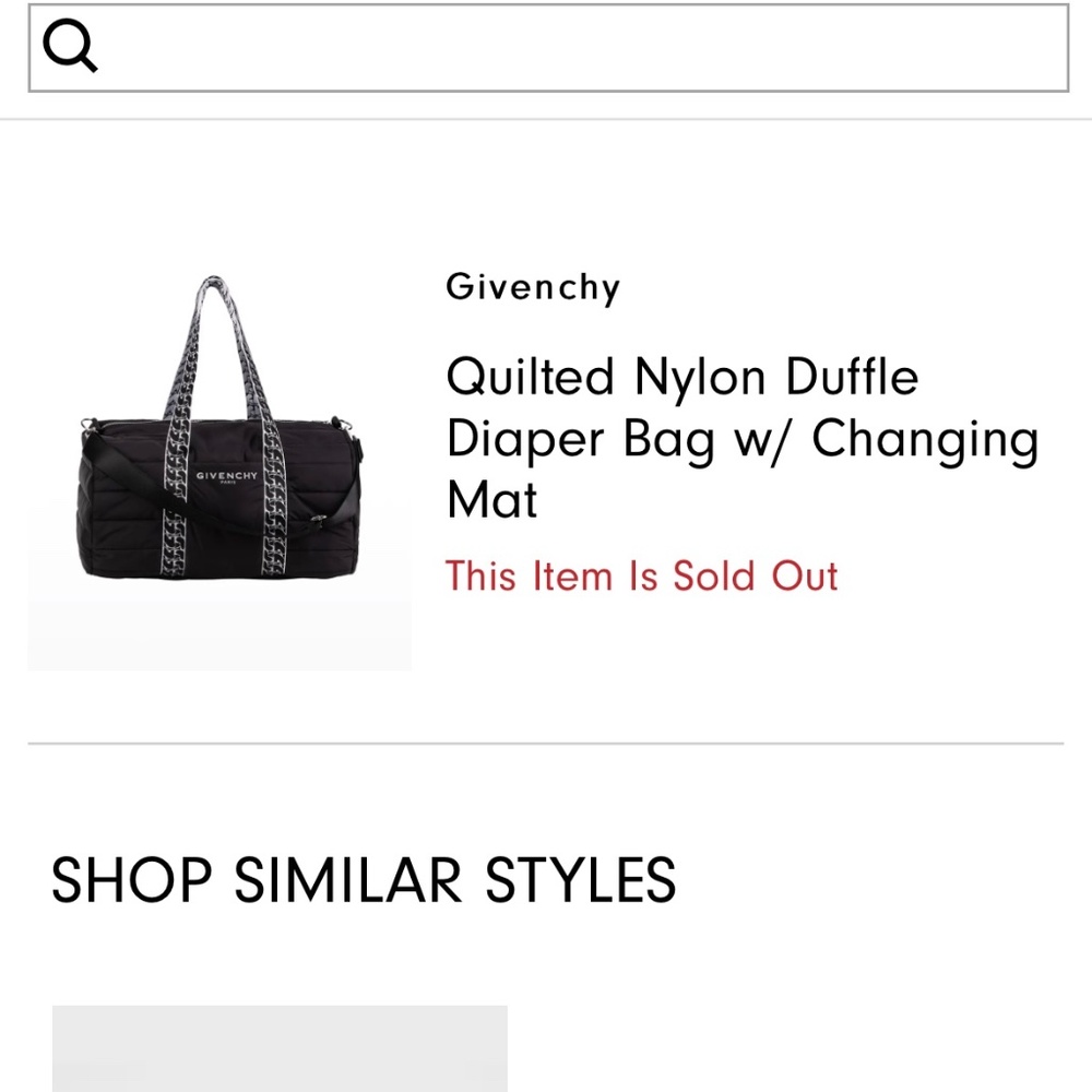 Givenchy Diaper Bag with changing Pad